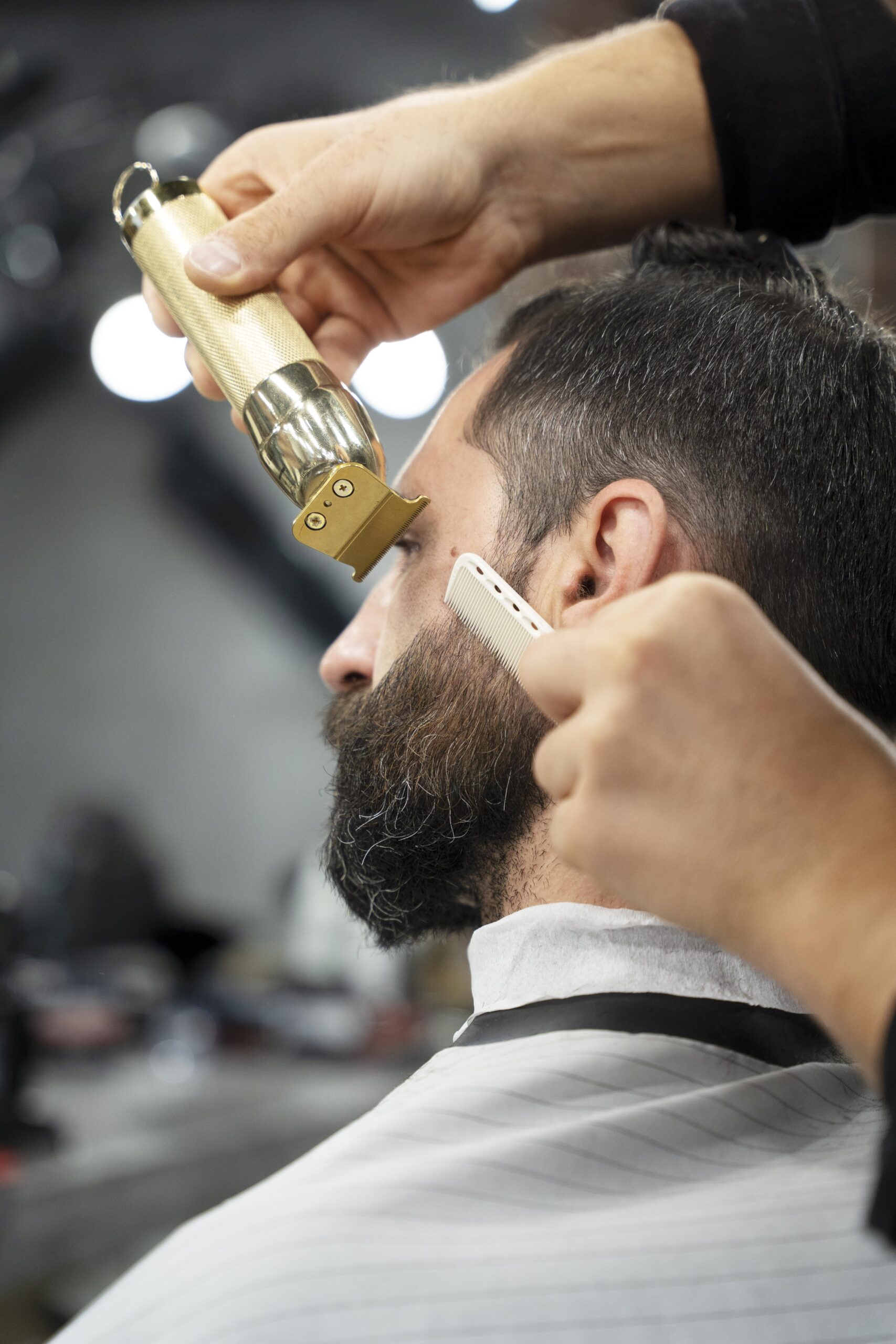 close-up-man-getting-groomed